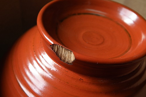 お椀高台カケ修復前